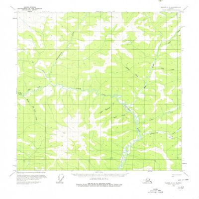 YellowMaps Eagle C 3 AK topo map, 1:63360 Scale, 15 X 15 Minute, Historical, 1956, Updated 1980, 21.8 x 18.1 in - Polypropylene