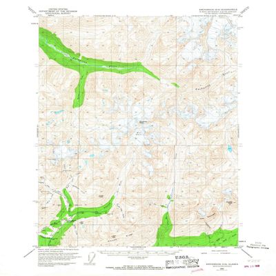 YellowMaps Anchorage D 6 AK topo map, 1:63360 Scale, 15 X 15 Minute, Historical, 1950, Updated 1968, 20.8 x 17 in - Tyvek