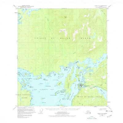 YellowMaps Craig C 4 AK topo map, 1:63360 Scale, 15 X 15 Minute, Historical, 1949, Updated 1978, 21.9 x 18 in - Tyvek