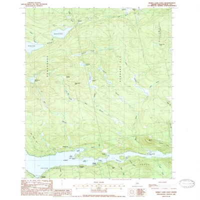 YellowMaps Sebec Lake East ME topo map, 1:24000 Scale, 7.5 X 7.5 Minute, Historical, 1988, Updated 1988, 26.8 x 22 in - Polypropylene