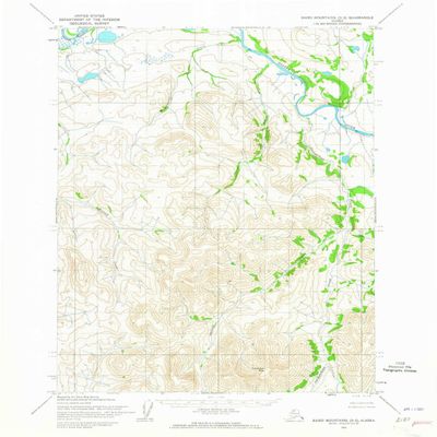 YellowMaps Baird Mountains D 5 AK topo map, 1:63360 Scale, 15 X 15 Minute, Historical, 1955, Updated 1965, 20.8 x 18.1 in - Polypropylene