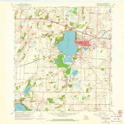 YellowMaps Lake Mills WI topo map, 1:24000 Scale, 7.5 X 7.5 Minute, Historical, 1959, Updated 1972, 27.28 x 21.58 in - Polypropylene
