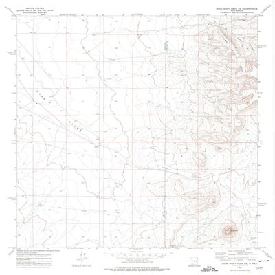 YellowMaps Good Sight Peak NE NM topo map, 1:24000 Scale, 7.5 X 7.5 Minute, Historical, 1972, Updated 1975, 27 x 22.1 in - Tyvek