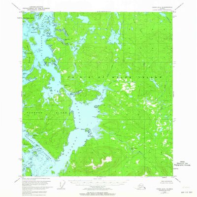 YellowMaps Craig D 4 AK topo map, 1:63360 Scale, 15 X 15 Minute, Historical, 1949, Updated 1964, 20.8 x 17 in - Polypropylene
