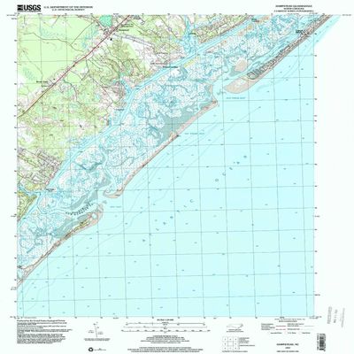 YellowMaps Hampstead NC topo map, 1:24000 Scale, 7.5 X 7.5 Minute, Historical, 1997, Updated 2000, 26.7 x 22.5 in - Tyvek