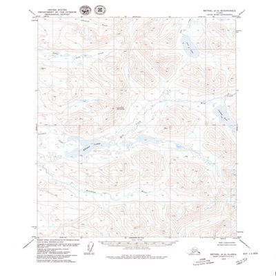 YellowMaps Bethel A 2 AK topo map, 1:63360 Scale, 15 X 15 Minute, Historical, 1979, Updated 1979, 21.8 x 18 in - Tyvek