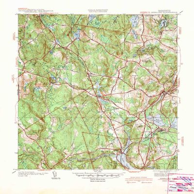 YellowMaps Sterling MA topo map, 1:31680 Scale, 7.5 X 7.5 Minute, Historical, 1942, 21.6 x 15.6 in - Polypropylene