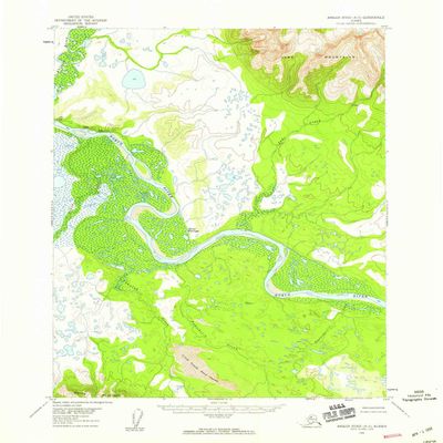 YellowMaps Ambler River A 5 AK topo map, 1:63360 Scale, 15 X 15 Minute, Historical, 1955, Updated 1959, 20.8 x 18 in - Tyvek
