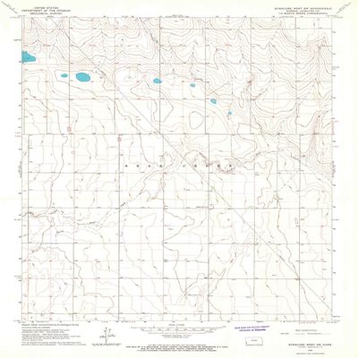 YellowMaps Syracuse West SW KS topo map, 1:24000 Scale, 7.5 X 7.5 Minute, Historical, 1966, Updated 1967, 26.87 x 20.85 in - Polypropylene