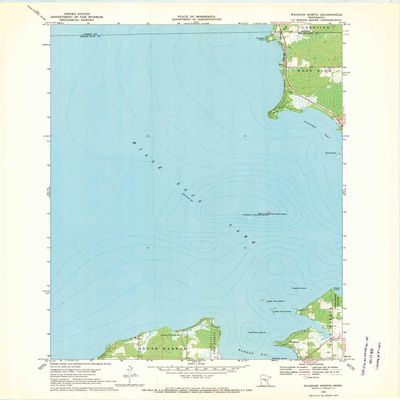 YellowMaps Wahkon North MN topo map, 1:24000 Scale, 7.5 X 7.5 Minute, Historical, 1968, Updated 1970, 27.23 x 21.53 in - Polypropylene