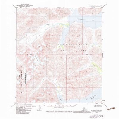 YellowMaps Bethel A 1 AK topo map, 1:63360 Scale, 15 X 15 Minute, Historical, 1979, Updated 1983, 21.7 x 18 in - Polypropylene