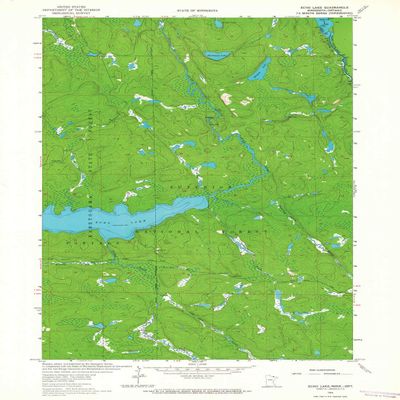 YellowMaps Echo Lake MN topo map, 1:24000 Scale, 7.5 X 7.5 Minute, Historical, 1963, Updated 1964, 27.23 x 21.53 in - Tyvek
