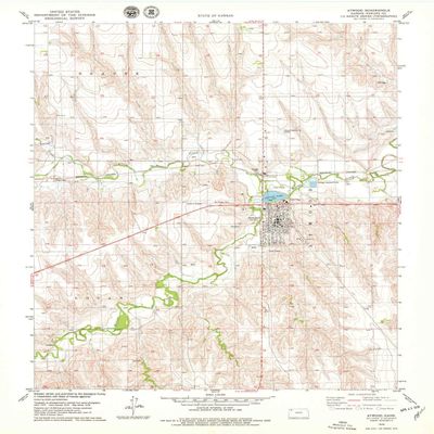 YellowMaps Atwood KS topo map, 1:24000 Scale, 7.5 X 7.5 Minute, Historical, 1978, Updated 1979, 27.02 x 21 in - Polypropylene