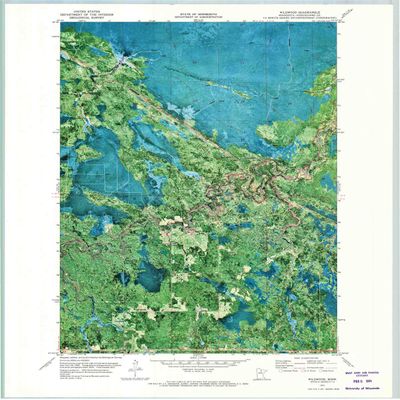YellowMaps Wildwood MN topo map, 1:24000 Scale, 7.5 X 7.5 Minute, Historical, 1971, Updated 1973, 27.53 x 22.14 in - Tyvek