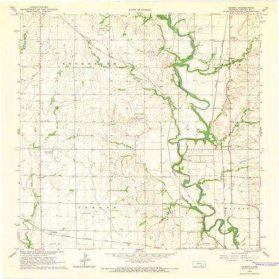 YellowMaps Akron KS topo map, 1:24000 Scale, 7.5 X 7.5 Minute, Historical, 1965, Updated 1966, 27.14 x 21.2 in - Tyvek