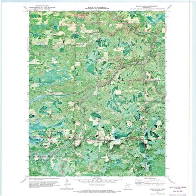 YellowMaps Bear River MN topo map, 1:24000 Scale, 7.5 X 7.5 Minute, Historical, 1970, Updated 1973, 27.23 x 21.53 in - Tyvek