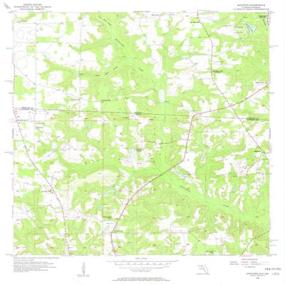 YellowMaps Dogtown FL topo map, 1:24000 Scale, 7.5 X 7.5 Minute, Historical, 1956, Updated 1957, 26.7 x 21.9 in - Polypropylene