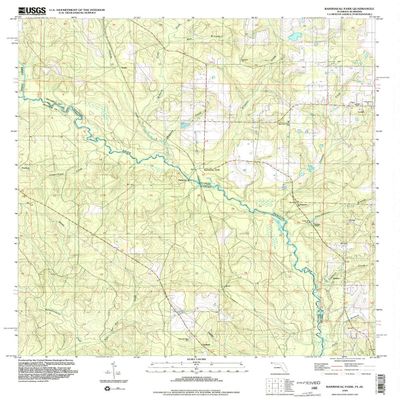 YellowMaps Barrineau Park FL topo map, 1:24000 Scale, 7.5 X 7.5 Minute, Historical, 1994, Updated 1999, 27 x 22 in - Polypropylene