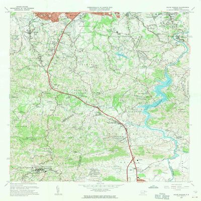 YellowMaps Aguas Buenas PR topo map, 1:20000 Scale, 7.5 X 7.5 Minute, Historical, 1964, Updated 1966, 32.4 x 29.3 in - Tyvek
