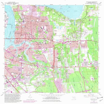 YellowMaps Arlington FL topo map, 1:24000 Scale, 7.5 X 7.5 Minute, Historical, 1963, Updated 1982, 27 x 22 in - Polypropylene