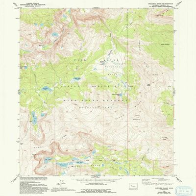 YellowMaps Paradise Basin WY topo map, 1:24000 Scale, 7.5 X 7.5 Minute, Historical, 1952, Updated 1993, 26.8 x 21.3 in - Polypropylene
