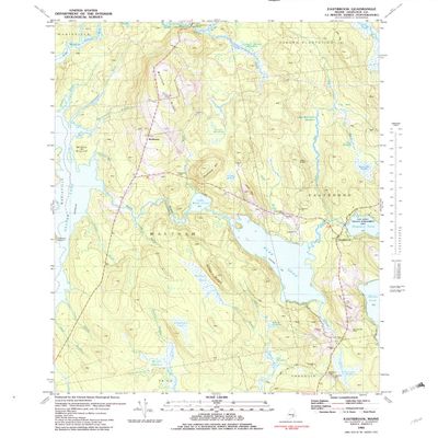 YellowMaps Eastbrook ME topo map, 1:24000 Scale, 7.5 X 7.5 Minute, Historical, 1981, Updated 1982, 27 x 21.9 in - Polypropylene