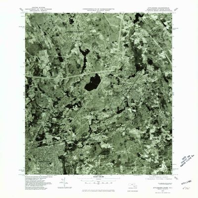 YellowMaps Attleboro MA topo map, 1:25000 Scale, 7.5 X 7.5 Minute, Historical, 1977, Updated 1981, 26.8 x 22 in - Polypropylene