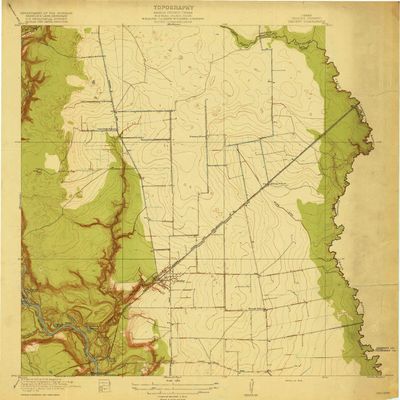 YellowMaps Crosby TX topo map, 1:31680 Scale, 7.5 X 7.5 Minute, Historical, 1919, 19.7 x 19.7 in - Tyvek