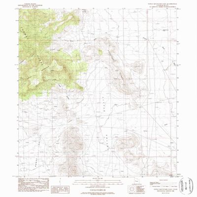 YellowMaps Topaz Mountain East UT topo map, 1:24000 Scale, 7.5 X 7.5 Minute, Historical, 1988, Updated 1989, 26.68 x 21.82 in - Tyvek