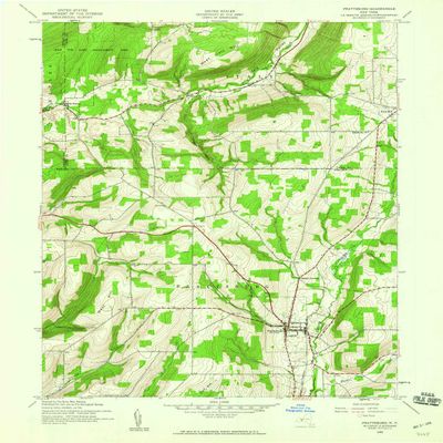 YellowMaps Prattsburg NY topo map, 1:24000 Scale, 7.5 X 7.5 Minute, Historical, 1942, Updated 1960, 26.9 x 21 in - Polypropylene