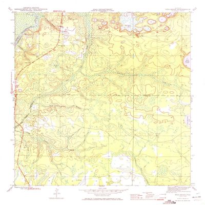 YellowMaps Red Head FL topo map, 1:24000 Scale, 7.5 X 7.5 Minute, Historical, 1945, Updated 1972, 27 x 23 in - Tyvek