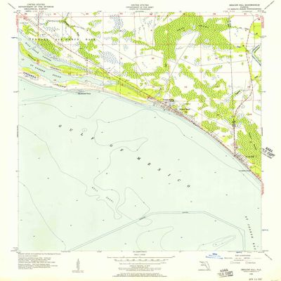 YellowMaps Beacon Hill FL topo map, 1:24000 Scale, 7.5 X 7.5 Minute, Historical, 1956, Updated 1957, 26.8 x 22.9 in - Tyvek