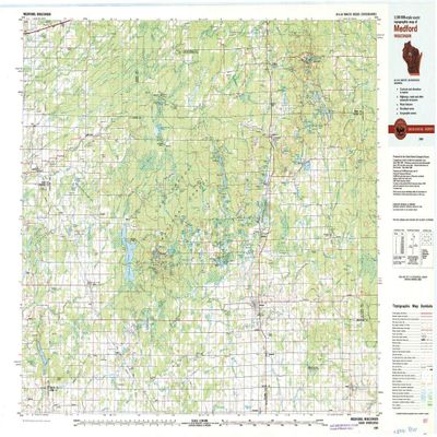 YellowMaps Medford WI topo map, 1:100000 Scale, 30 X 60 Minute, Historical, 1980, Updated 1980, 24.35 x 38.07 in - Polypropylene