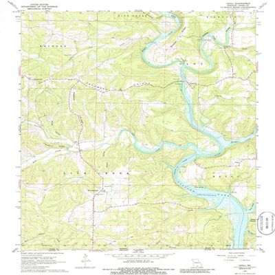 YellowMaps Udall MO topo map, 1:24000 Scale, 7.5 X 7.5 Minute, Historical, 1968, Updated 1986, 26.8 x 21.5 in - Tyvek