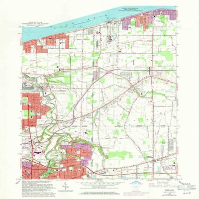 YellowMaps Avon OH topo map, 1:24000 Scale, 7.5 X 7.5 Minute, Historical, 1963, Updated 1971, 29.9 x 22.1 in - Tyvek