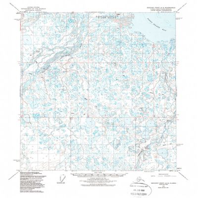 YellowMaps Beechey Point A 2 AK topo map, 1:63360 Scale, 15 X 15 Minute, Historical, 1955, Updated 1988, 21.7 x 18.1 in - Polypropylene