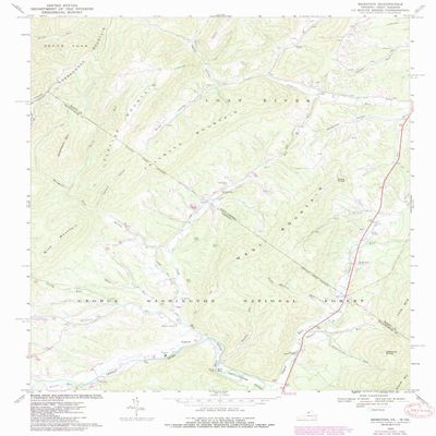 YellowMaps Bergton VA topo map, 1:24000 Scale, 7.5 X 7.5 Minute, Historical, 1967, Updated 1987, 26.62 x 20.5 in - Tyvek
