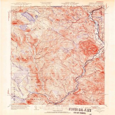 YellowMaps Averill VT topo map, 1:62500 Scale, 15 X 15 Minute, Historical, 1953, Updated 1954, 21.4 x 15.4 in - Tyvek