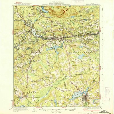 YellowMaps Guilford ME topo map, 1:62500 Scale, 15 X 15 Minute, Historical, 1937, 19.8 x 16.5 in - Tyvek