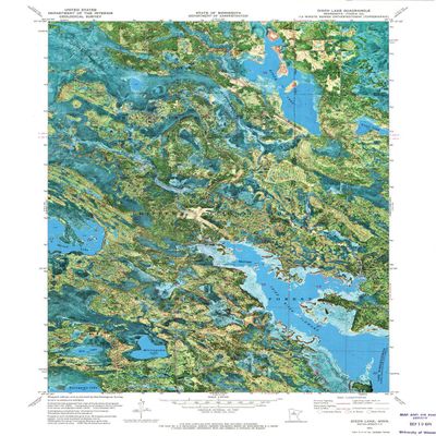 YellowMaps Dixon Lake MN topo map, 1:24000 Scale, 7.5 X 7.5 Minute, Historical, 1971, Updated 1974, 27.23 x 21.53 in - Tyvek