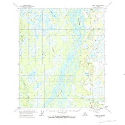 YellowMaps Tyonek D 1 AK topo map, 1:63360 Scale, 15 X 15 Minute, Historical, 1954, Updated 1965, 21.8 x 18 in - Tyvek