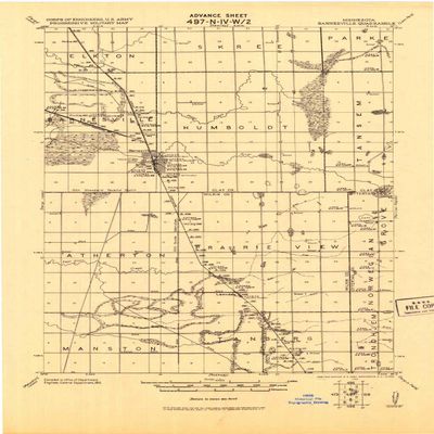 YellowMaps Barnesville MN topo map, 1:62500 Scale, 15 X 15 Minute, Historical, 1919, Updated 1943, 27.23 x 21.53 in - Polypropylene