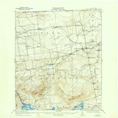 YellowMaps Churubusco NY topo map, 1:62500 Scale, 15 X 15 Minute, Historical, 1915, Updated 1964, 20.9 x 17 in - Polypropylene