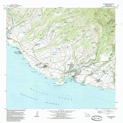 YellowMaps Hanapepe HI topo map, 1:24000 Scale, 7.5 X 7.5 Minute, Historical, 1983, Updated 1985, 27.8 x 24 in - Tyvek