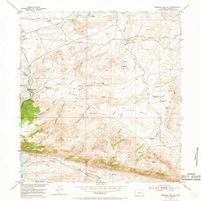 YellowMaps Seminoe Dam NE WY topo map, 1:24000 Scale, 7.5 X 7.5 Minute, Historical, 1953, Updated 1969, 27 x 21.4 in - Tyvek