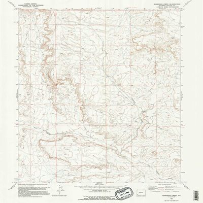 YellowMaps Roberson Creek WY topo map, 1:24000 Scale, 7.5 X 7.5 Minute, Historical, 1969, Updated 1995, 26.7 x 21.4 in - Tyvek