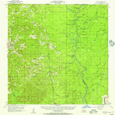YellowMaps Haile LA topo map, 1:62500 Scale, 15 X 15 Minute, Historical, 1956, Updated 1957, 20.8 x 16.9 in - Tyvek