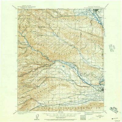 YellowMaps Ellensburg WA topo map, 1:125000 Scale, 30 X 30 Minute, Historical, 1899, Updated 1957, 21 x 17.1 in - Polypropylene