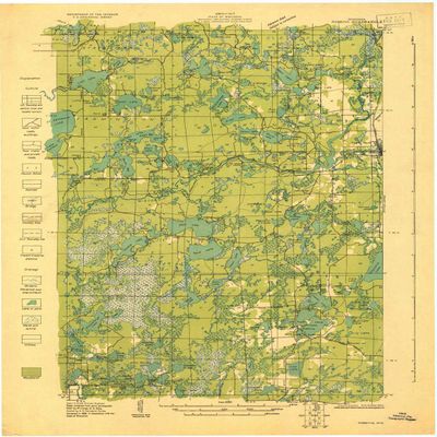 YellowMaps Robbins WI topo map, 1:48000 Scale, 15 X 15 Minute, Historical, 1930, 27.28 x 22.06 in - Polypropylene