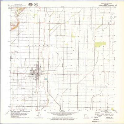 YellowMaps Bernie MO topo map, 1:24000 Scale, 7.5 X 7.5 Minute, Historical, 1978, Updated 1979, 27.5 x 22 in - Polypropylene